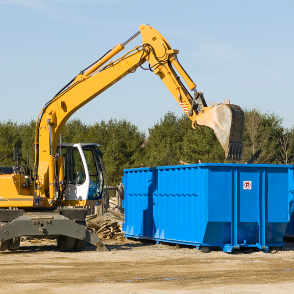 can i choose the location where the residential dumpster will be placed in Cockeysville